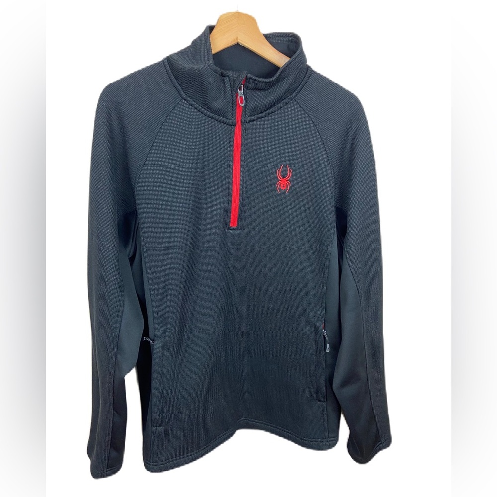Spyder Men’s Large Black Long Sleeve Quarter Zip Pullover